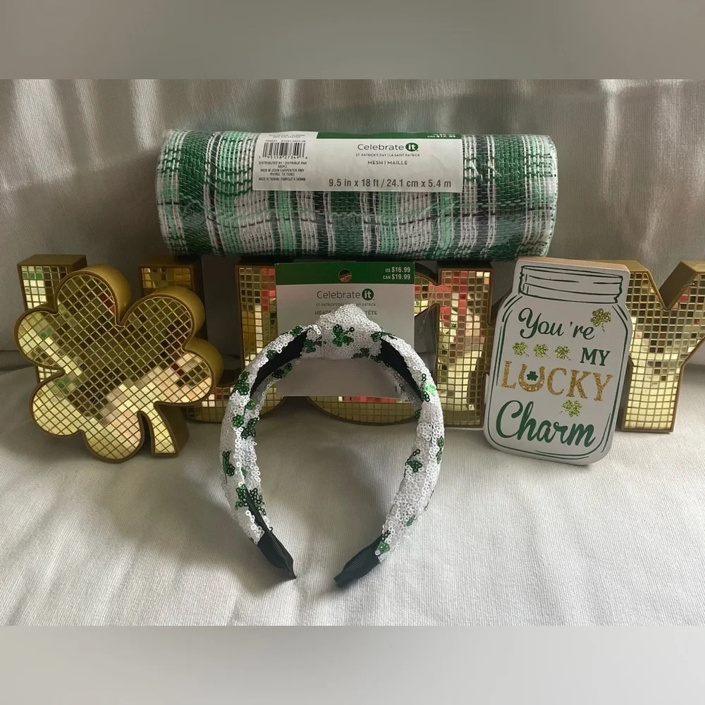 Celebrate It Green and White Shamrock Lucky Bundle